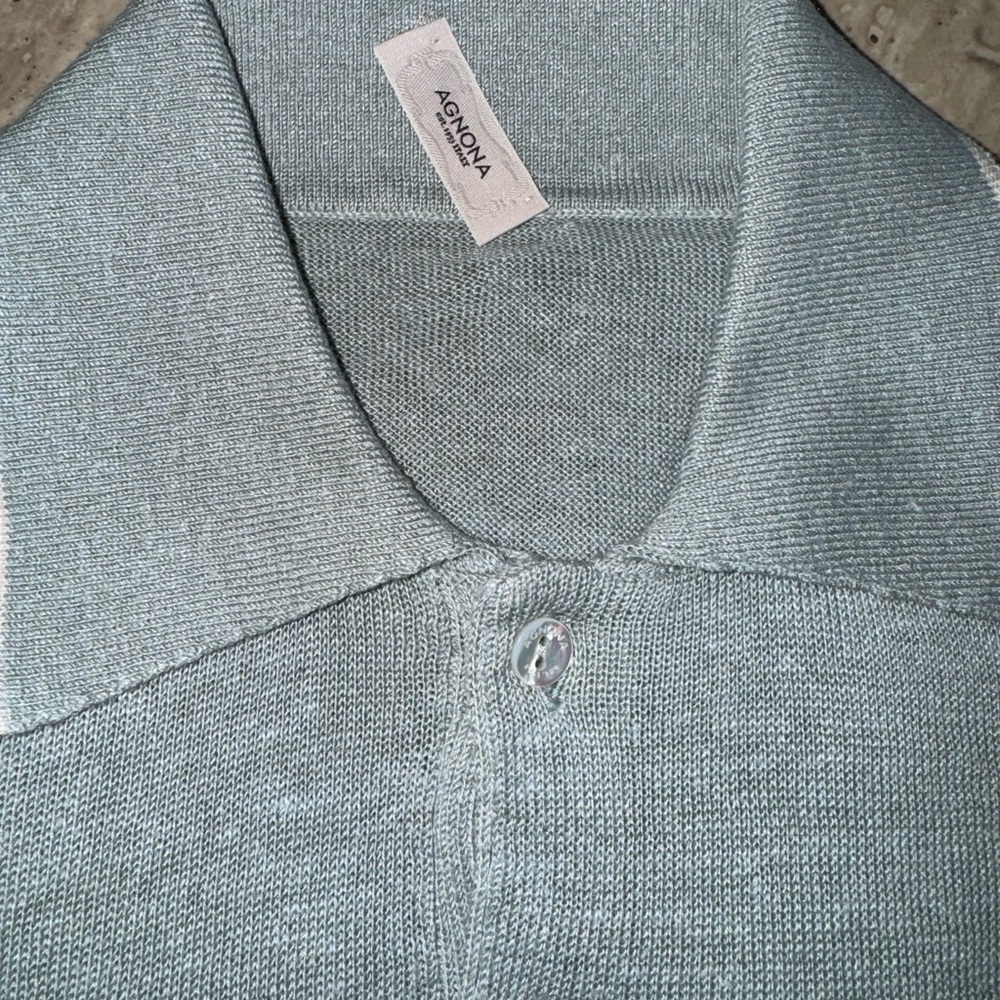 Agnona - Slim-Fit Linen Polo Shirt - Green